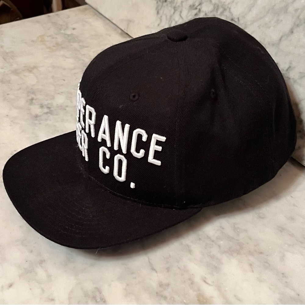 Black Embroidered Temperance Beer Company Snapback Hat - Men Accessories